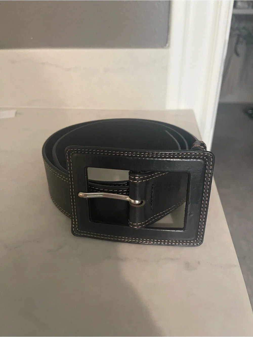 Banana Republic Wide Black Leather Belt